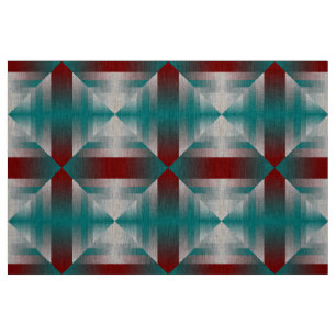 Tela Triángulos grises de Borgoña verde azulada