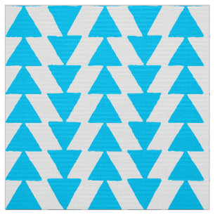 Tela Triángulos Inky - Azul cielo sobre blanco