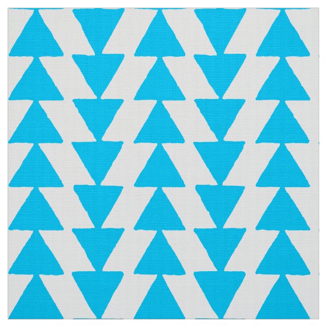 Tela Triángulos Inky - Azul cielo sobre blanco (Retal)