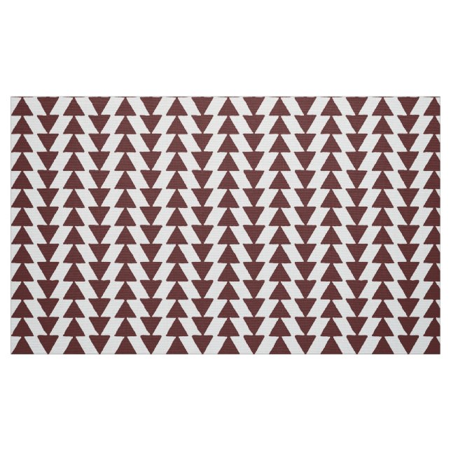 Tela Triángulos Inky - Marrón oscuro en blanco ("Cuarto gordo" (fat quarter))