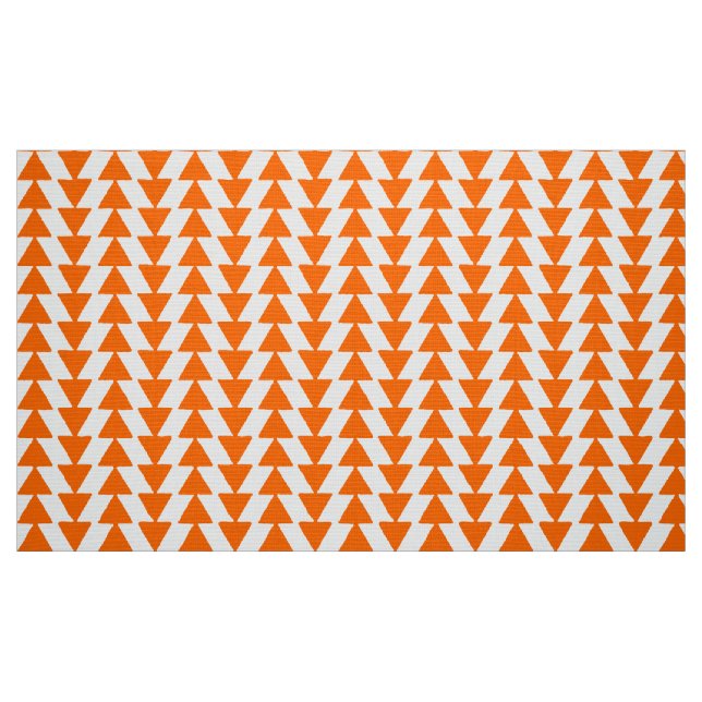 Tela Triángulos Inky - Naranja sobre blanco ("Cuarto gordo" (fat quarter))