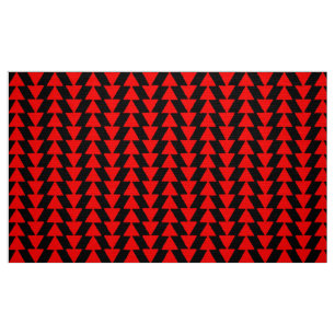 Tela Triángulos Inky - Rojo sobre negro