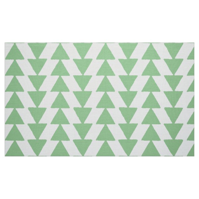 Tela Triángulos Inky - Verde oscuro sobre blanco ("Cuarto gordo" (fat quarter))