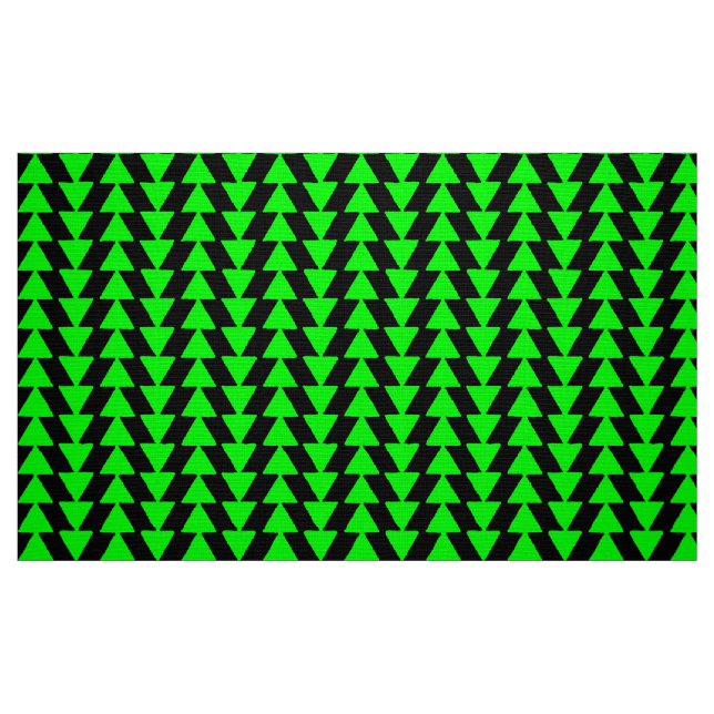 Tela Triángulos Inky - Verde sobre negro ("Cuarto gordo" (fat quarter))