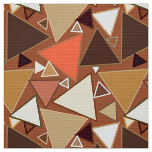 Tela Triángulos, moreno, Brown y beige modernos de los