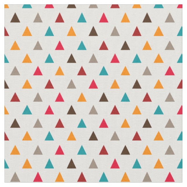 Tela - Triángulos Multicolores (De cerca)