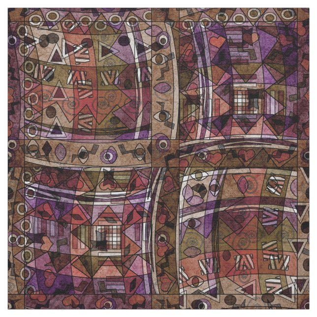 Tela Tribal abstracta africana de moda (Retal)