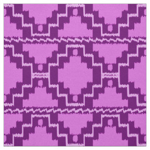 Tela Tribal azteca de Ikat - púrpura y violeta Amethys