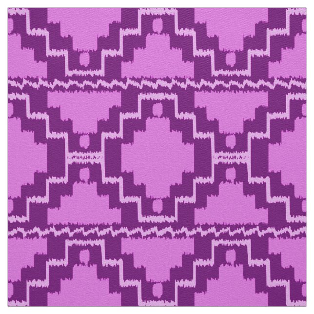 Tela Tribal azteca de Ikat - púrpura y violeta Amethyst (Retal)
