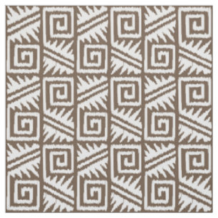 Tela Tribal Ikat Aztec - Taupe Tan y Blanco