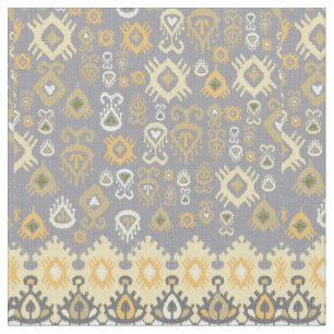 Tela tribal moderna de Ikat en pasteles terrosos
