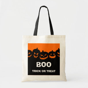 Tela Trick de calabaza de Halloween o bolso de canto