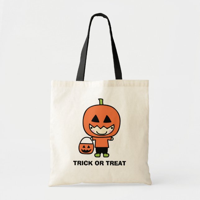 Tela Trick de calabaza de Halloween o bolso de canto (Frente)