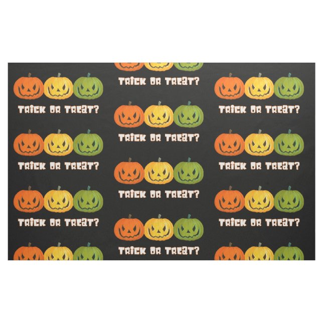 Tela Trick o Trek Jack-O-Lanterns ("Cuarto gordo" (fat quarter))