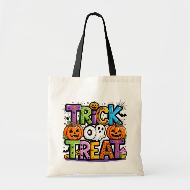 Tela Trick personalizado de Halloween o bolso de tratam (Frente)