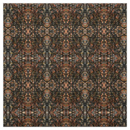 Tela Trickster Naranja Negro Abstracto Arte Tinta India