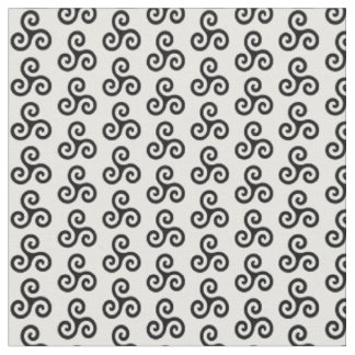 Tela Triple Espiral Celta Triple Triskele en Blanco