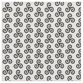 Tela Triple espiral céltica negra en Triskele en blanco