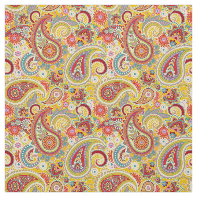Tela Trippy Hippy Retro Paisley (Retal)