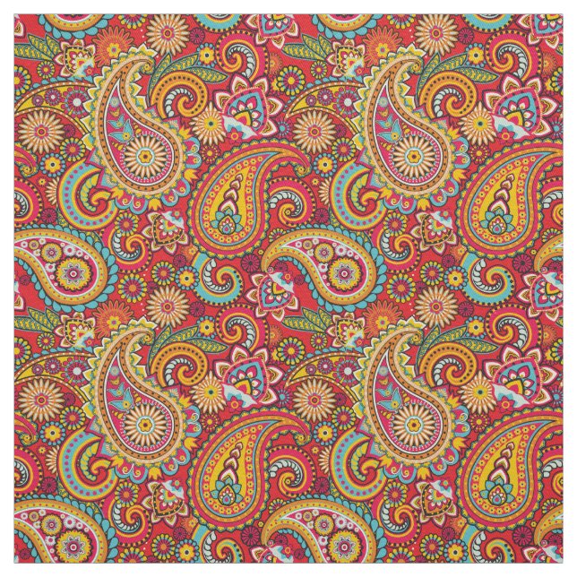 Tela Trippy Hippy Retro Paisley (Retal)