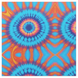 Tela Trippy Tie-Dye Retro Azul y Naranja