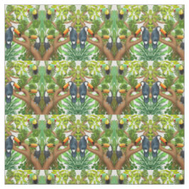 Tela tropical de los pájaros de Toucan