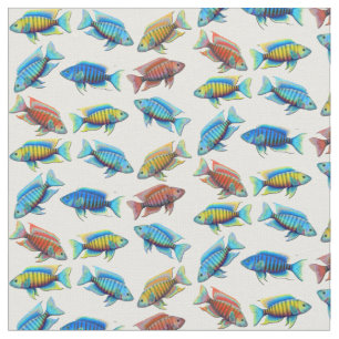 Tela tropical de los pescados del Cichlid africano