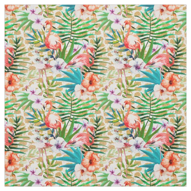 Tela Tropical Pink Flamingo (Retal)