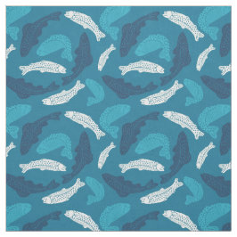 Tela Trucha azul e marfil, pez patentado