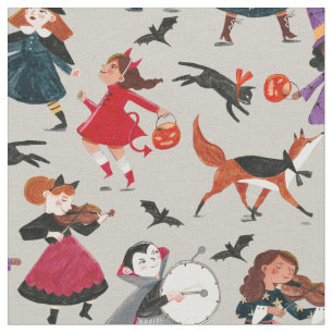 Tela Truco gris de Halloween o trata a los niños con u
