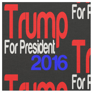 Tela Trump para presidente blanco y azul