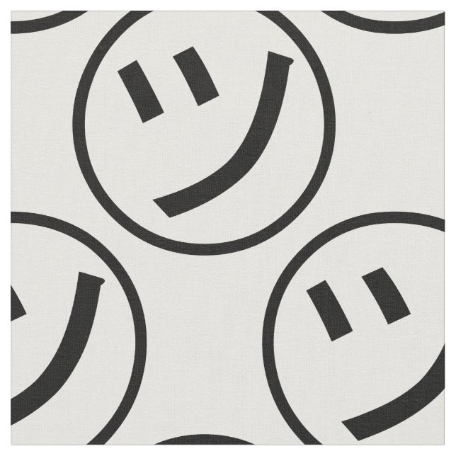 Tela ㋡ Tsu Kana Katakana Sonriente Emoji / Emoticon (De cerca)