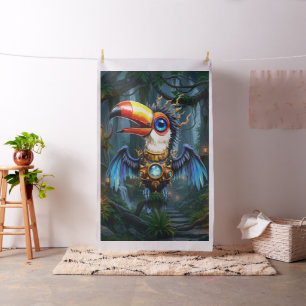 Tela Tucán steampunk iluminado por la luna. 
