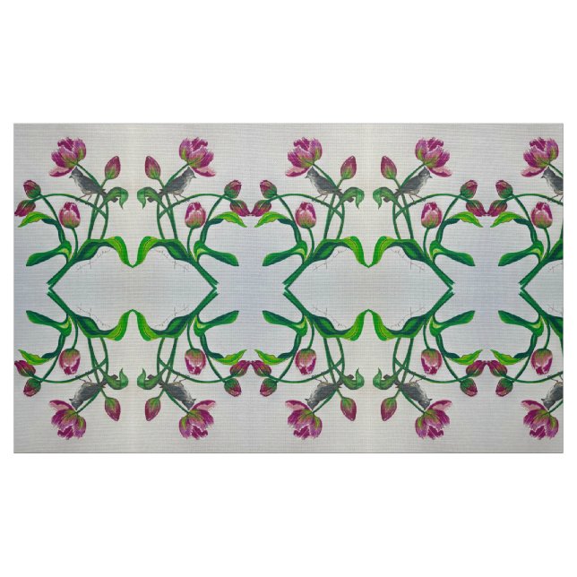 Tela Tulip Titmouse Fabric ("Cuarto gordo" (fat quarter))