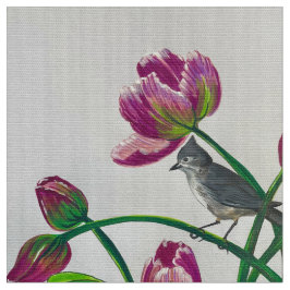 Tela Tulip Titmouse Fabric