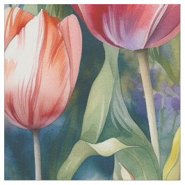 Tela Tulipanes acuarela (Vivid)
