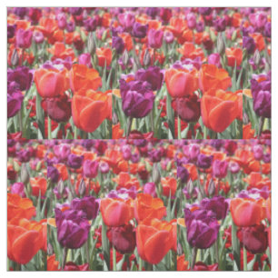 Tela Tulipanes cálidos de caída