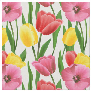 Tela Tulipanes de primavera de bonito