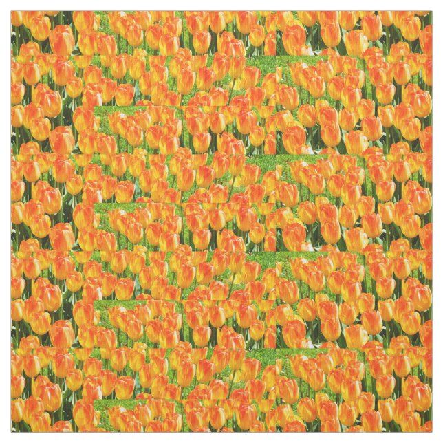 Tela tulipanes naranjas (Retal)