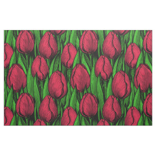 Tela Tulipanes rojos
