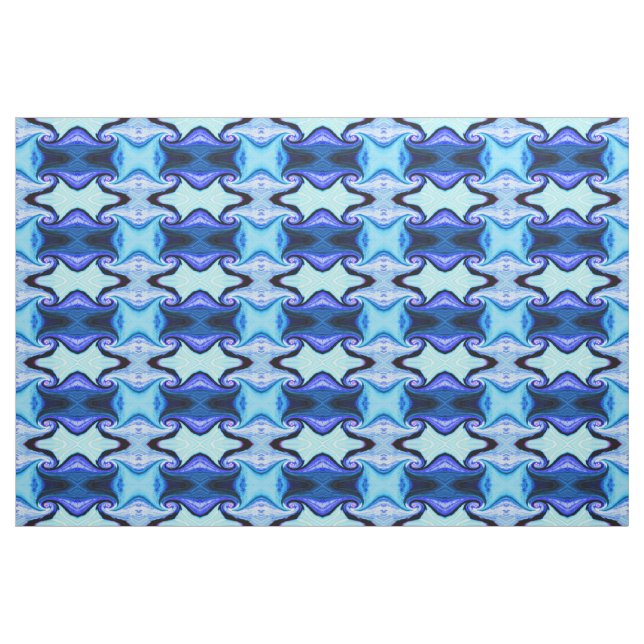 Tela Túneles de tiempo azul ("Cuarto gordo" (fat quarter))