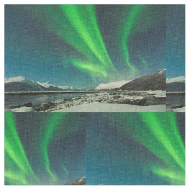 Tela Turnagain Arm Aurora (De cerca)