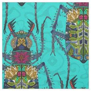 Tela turquesa de escarabajo