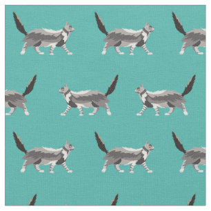 Tela turquesa de gato de maíz