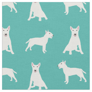 Tela turquesa de perrito blanco