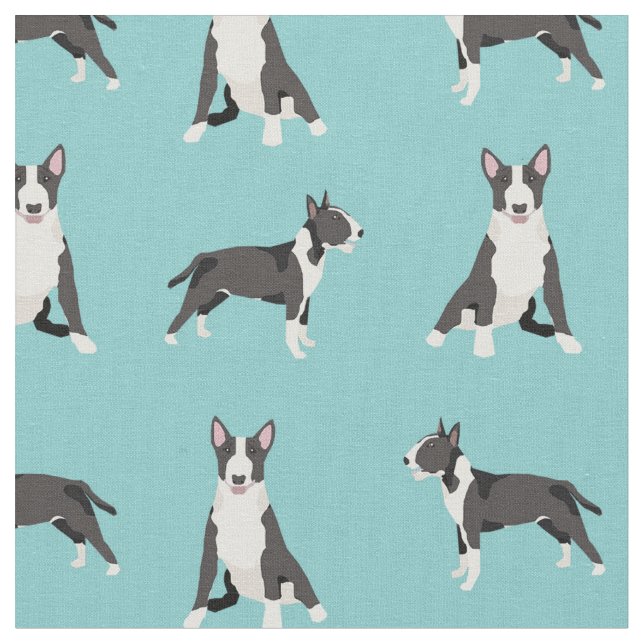 Tela turquesa de perritos (De cerca)