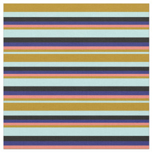 Tela Turquesa, Goldenrod, Salmon, Midnight Blue, Black