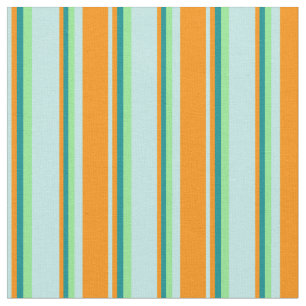 Tela Turquesa, Naranja oscuro, cian oscuro y verde clar
