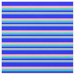 Tela Turquesa oscuro, rosa claro y azul