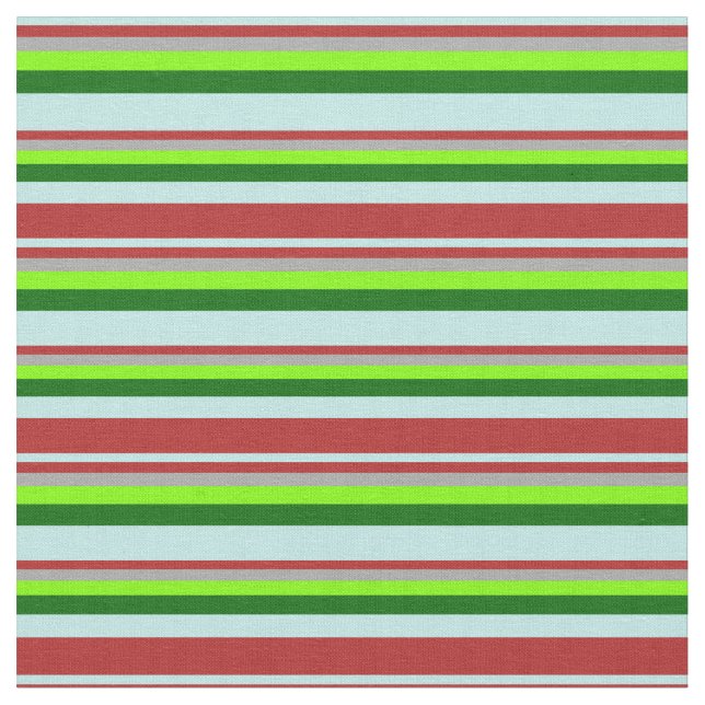 Tela Turquesa, Rojo, Gris Oscuro, Chartreuse y Verde Os (De cerca)